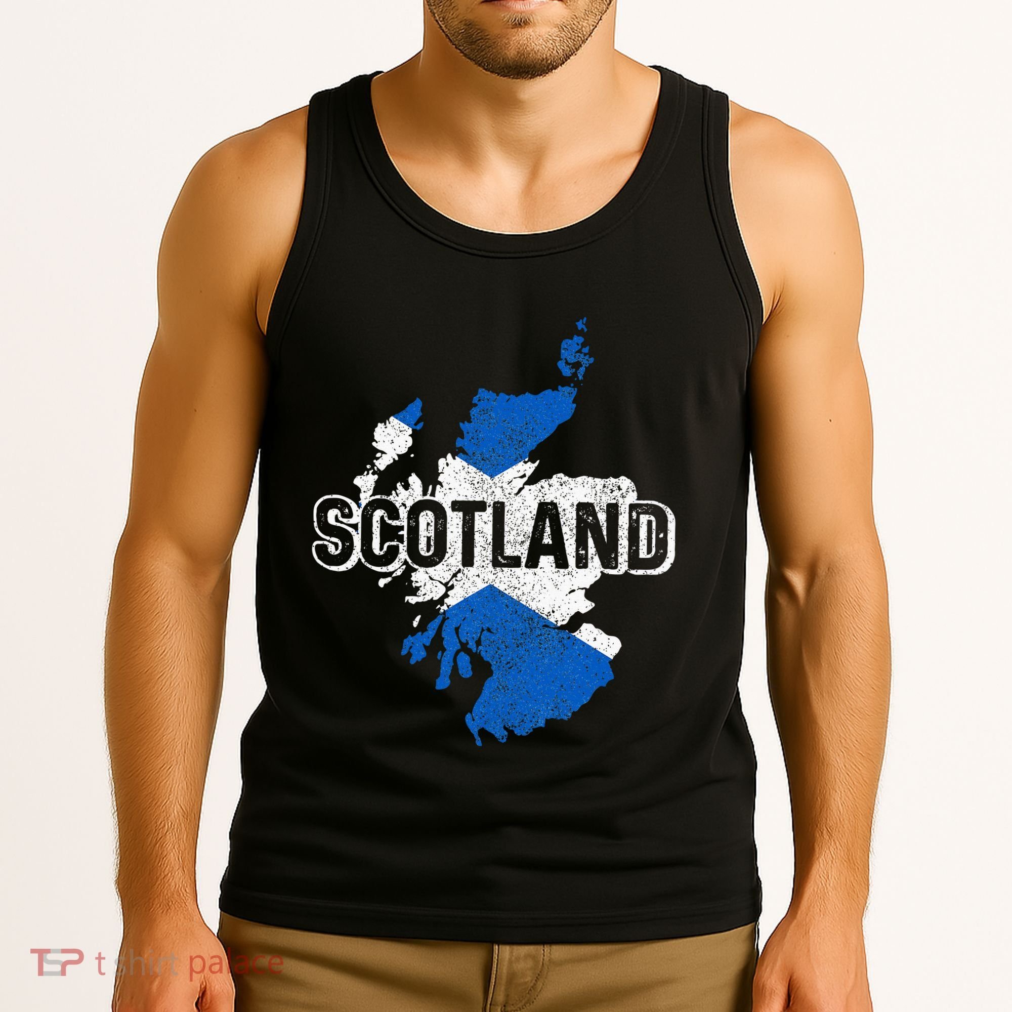 Scotland Scottish Flag Map Pride Tank Top