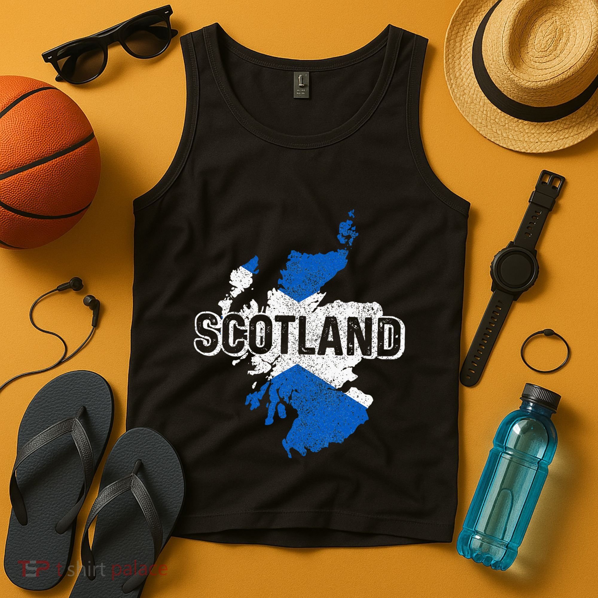Scotland Scottish Flag Map Pride Tank Top
