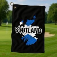 Scotland Scottish Flag Map Pride Golf Towel thumb 1