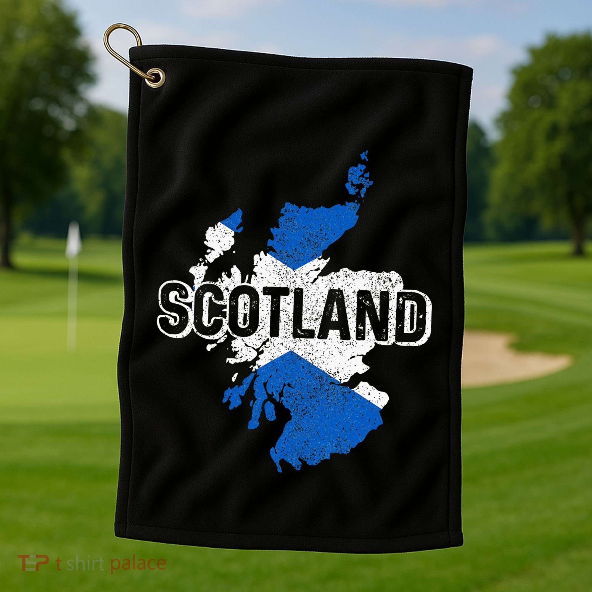 Scotland Scottish Flag Map Pride Golf Towel