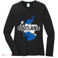 Scotland Scottish Flag Map Pride Women's Long Sleeve Shirt thumb 0