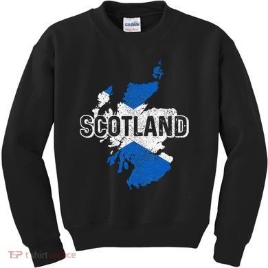 Scotland Scottish Flag Map Pride Kids Sweatshirt