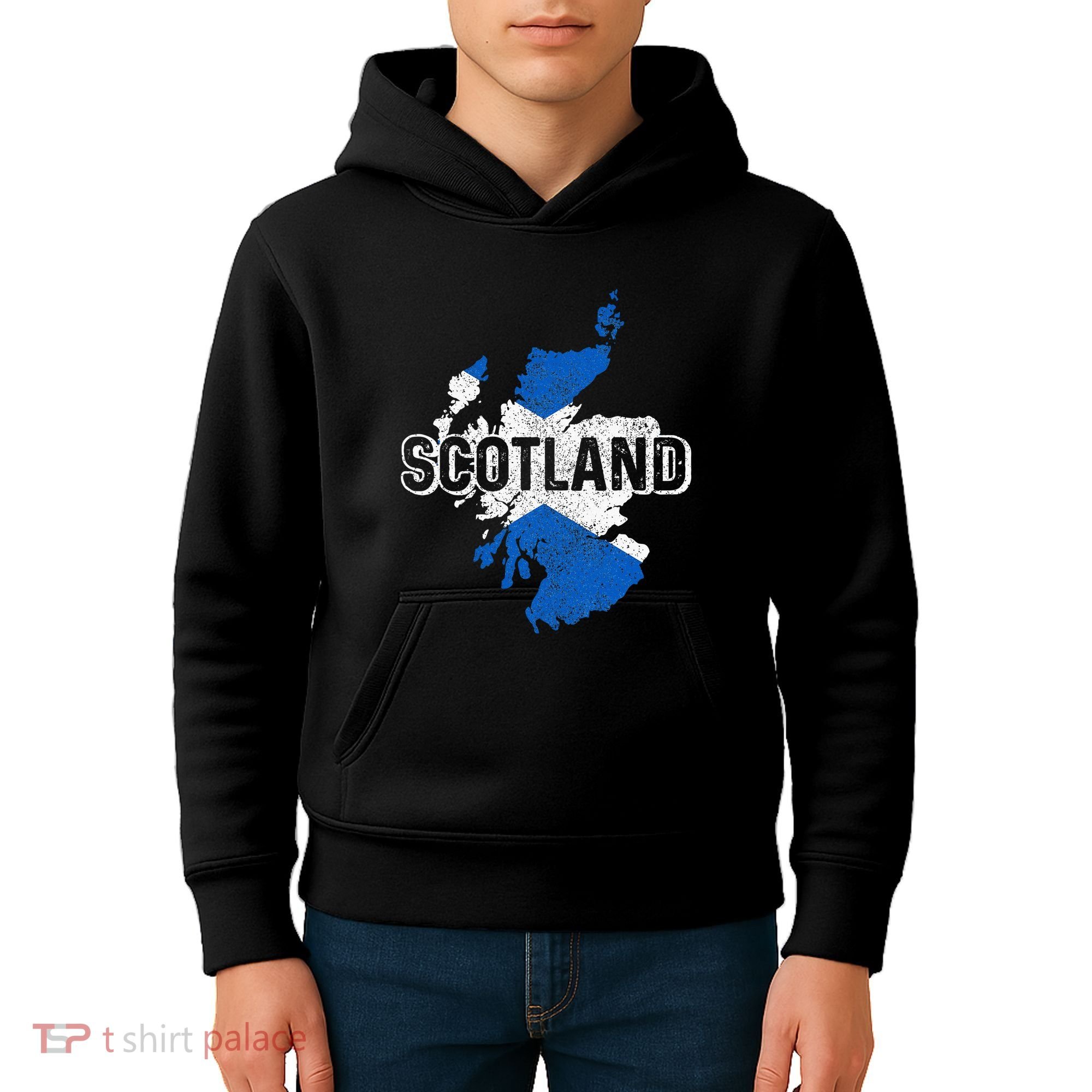 Scotland Scottish Flag Map Pride Kids Hoodie