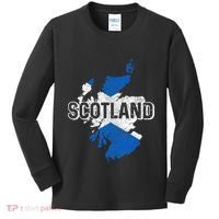 Scotland Scottish Flag Map Pride Kids Long Sleeve Shirt thumb 0