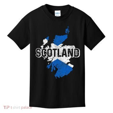 Scotland Scottish Flag Map Pride Kids T-Shirt
