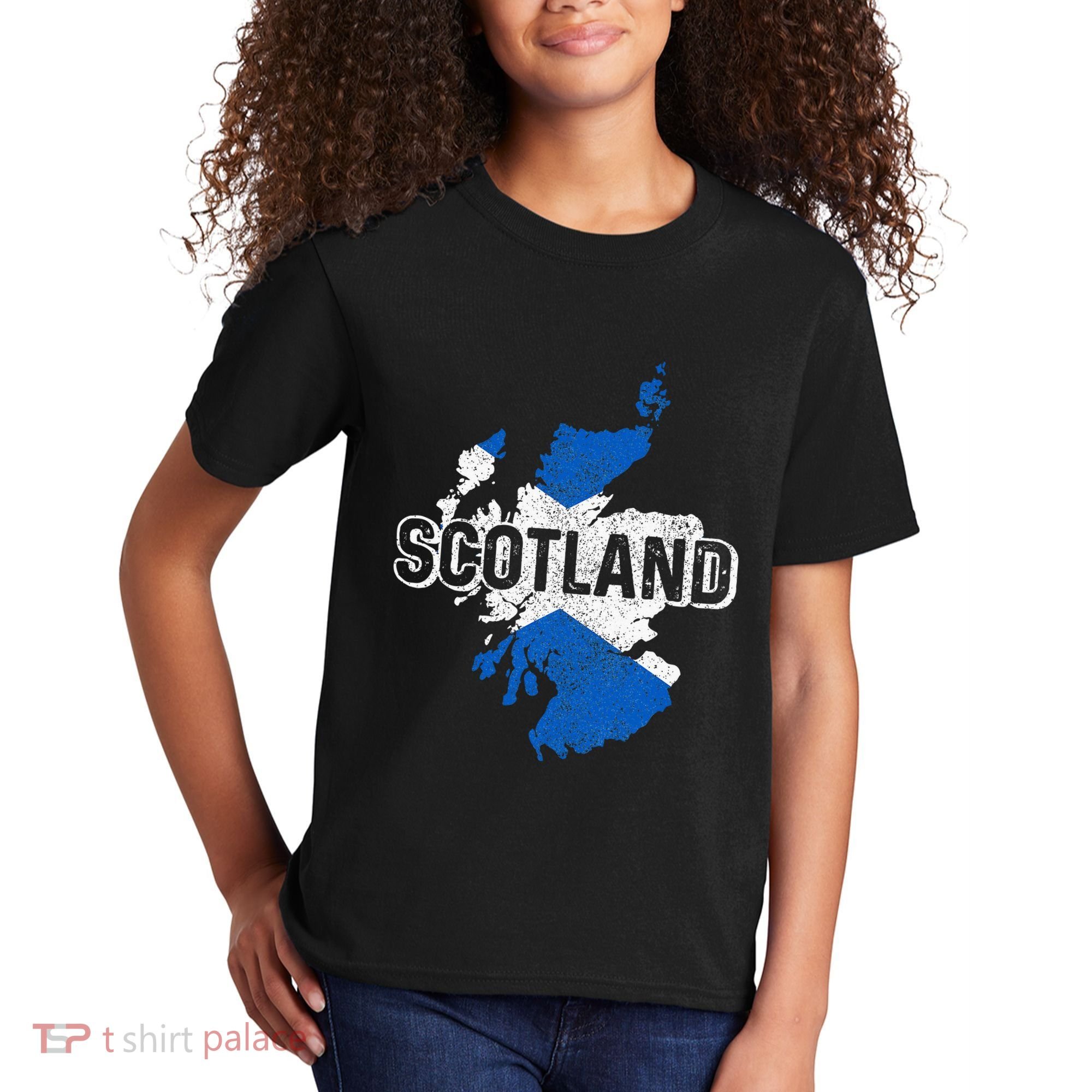 Scotland Scottish Flag Map Pride Kids T-Shirt