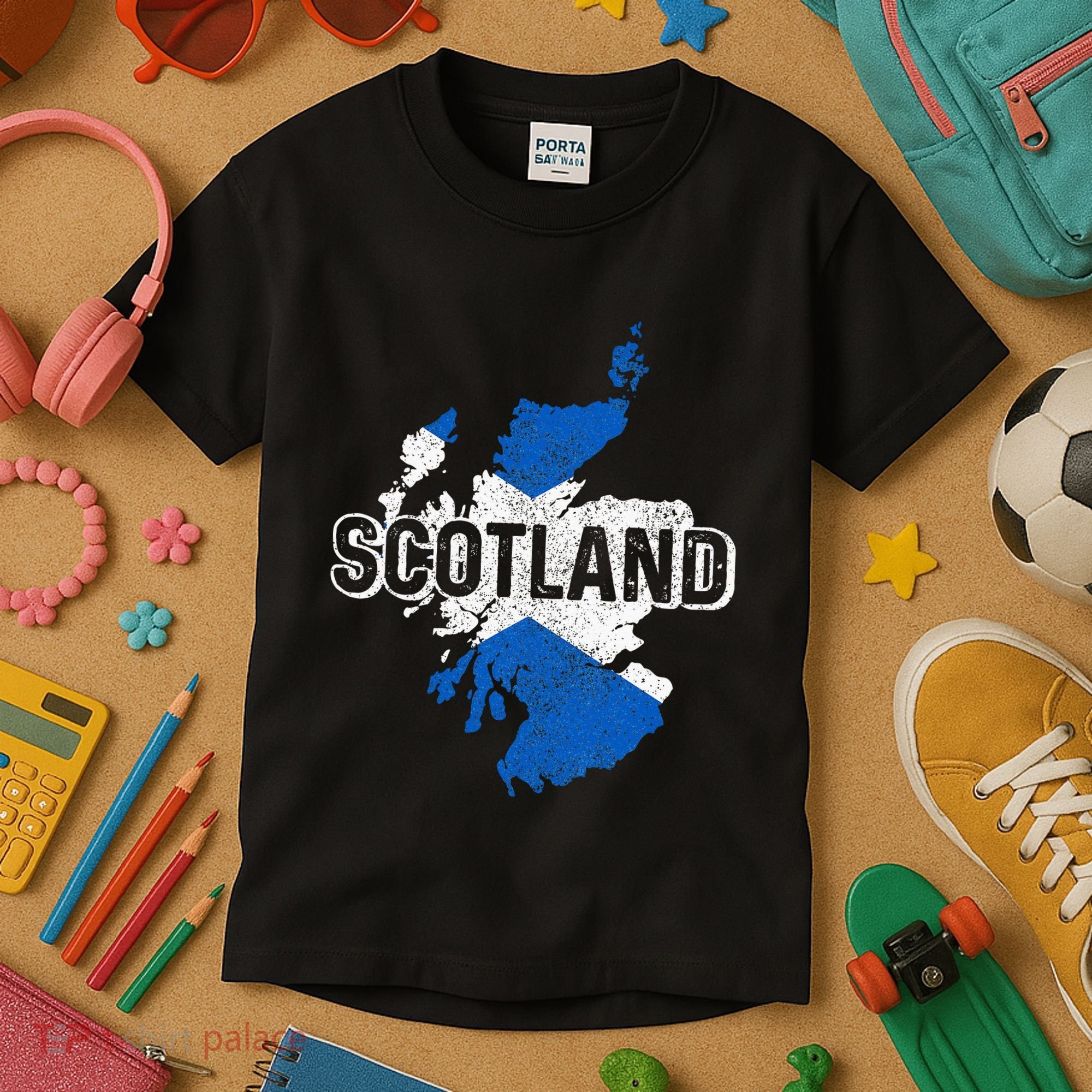 Scotland Scottish Flag Map Pride Kids T-Shirt