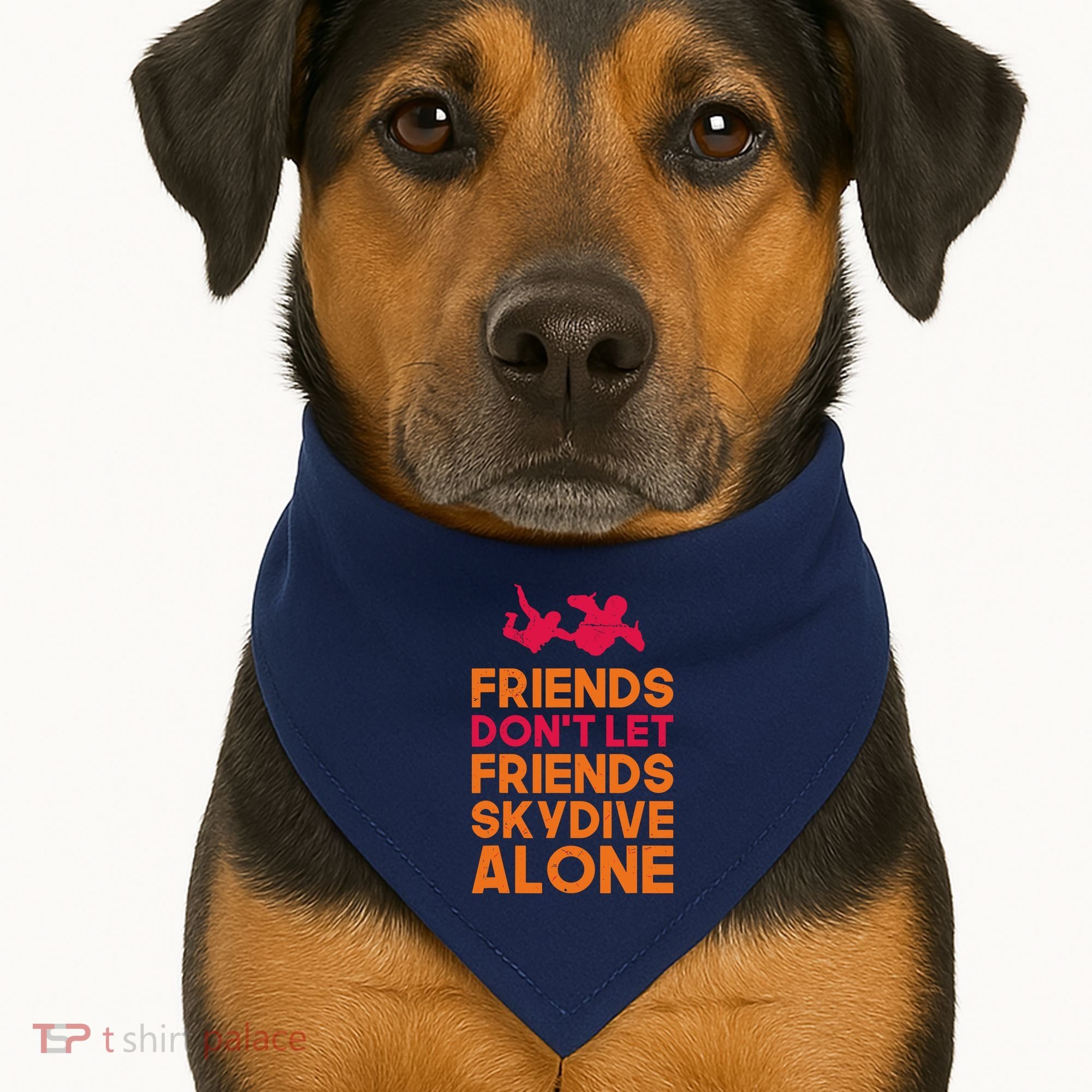 Skydiver Shirts Funny Friends Skydiving Parachute USA-Made Doggie Bandana