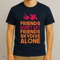 Skydiver Shirts Funny Friends Skydiving Parachute T-Shirt thumb 3