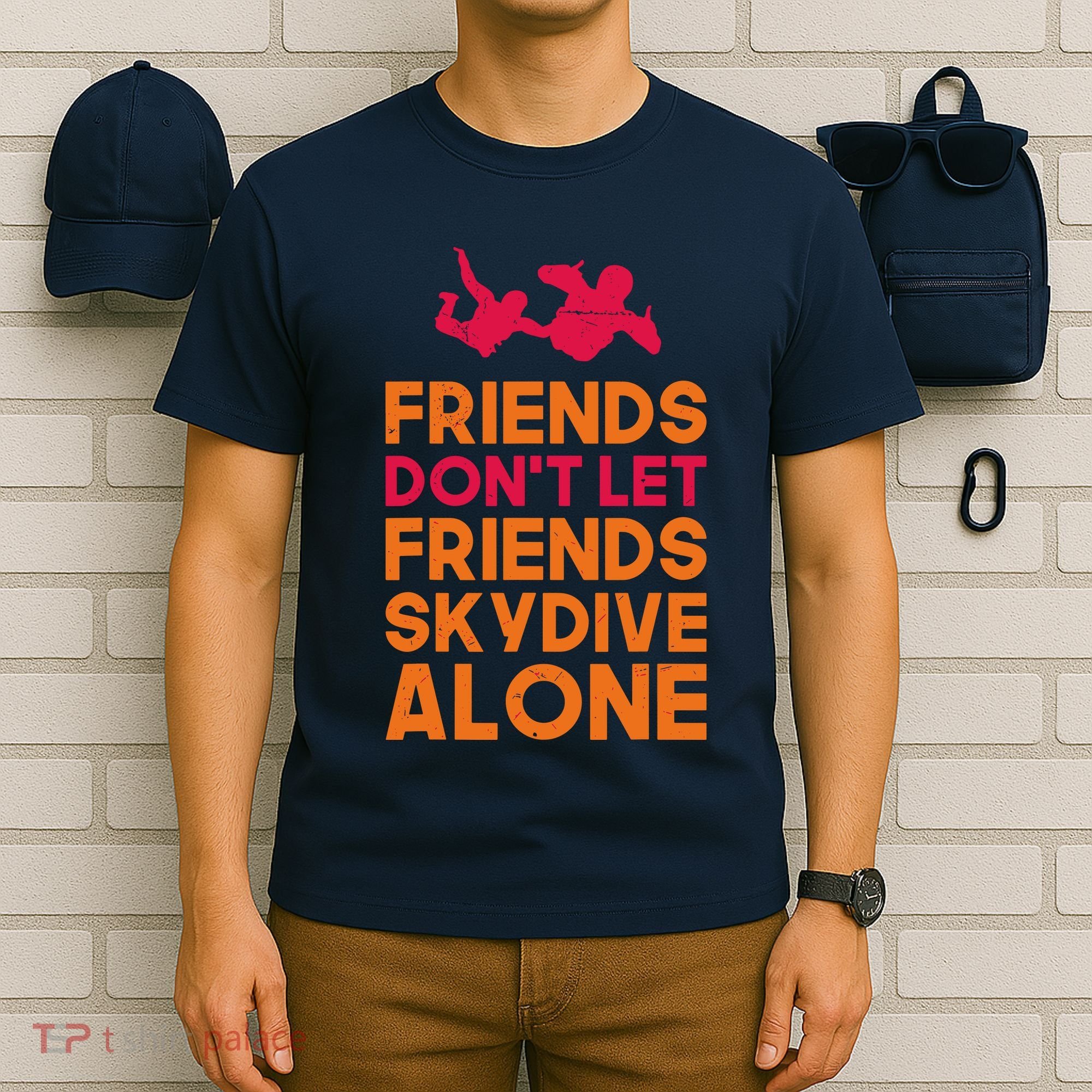 Skydiver Shirts Funny Friends Skydiving Parachute T-Shirt