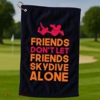 Skydiver Shirts Funny Friends Skydiving Parachute Golf Towel thumb 1