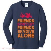 Skydiver Shirts Funny Friends Skydiving Parachute Kids Long Sleeve Shirt thumb 0