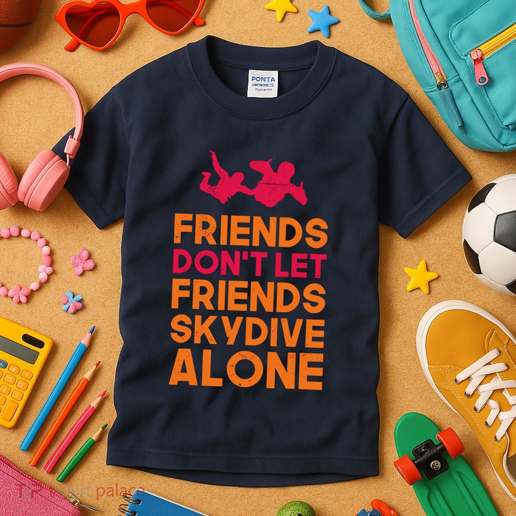 Skydiver Shirts Funny Friends Skydiving Parachute Kids T-Shirt