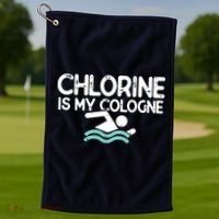 Swimmer Shirts For Men Funny Swimming Pool Gifts Golf Towel thumb 1