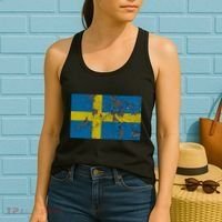 Sweden Stone Flag Women's Tank Top thumb 2