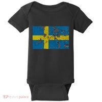 Sweden Stone Flag Baby Bodysuit thumb 0