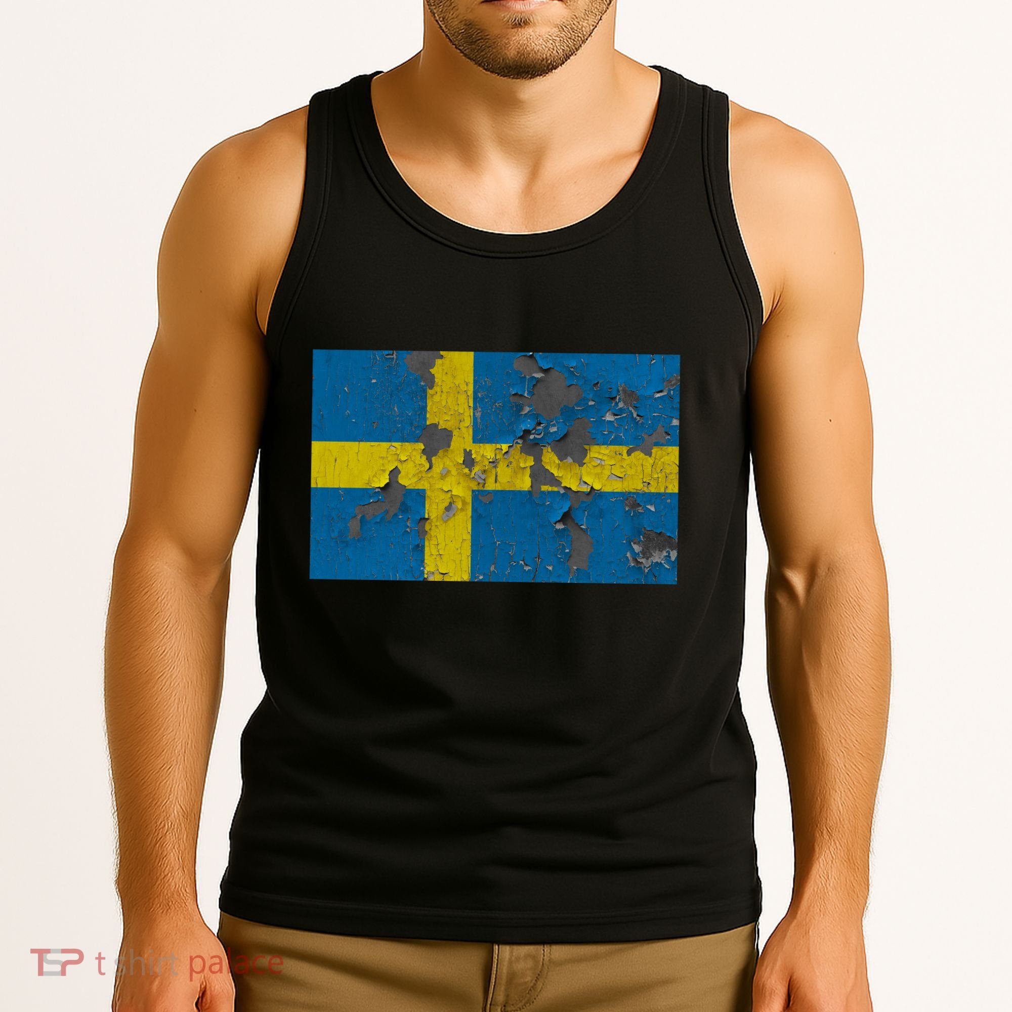 Sweden Stone Flag Tank Top
