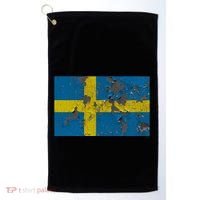 Sweden Stone Flag Golf Towel thumb 0