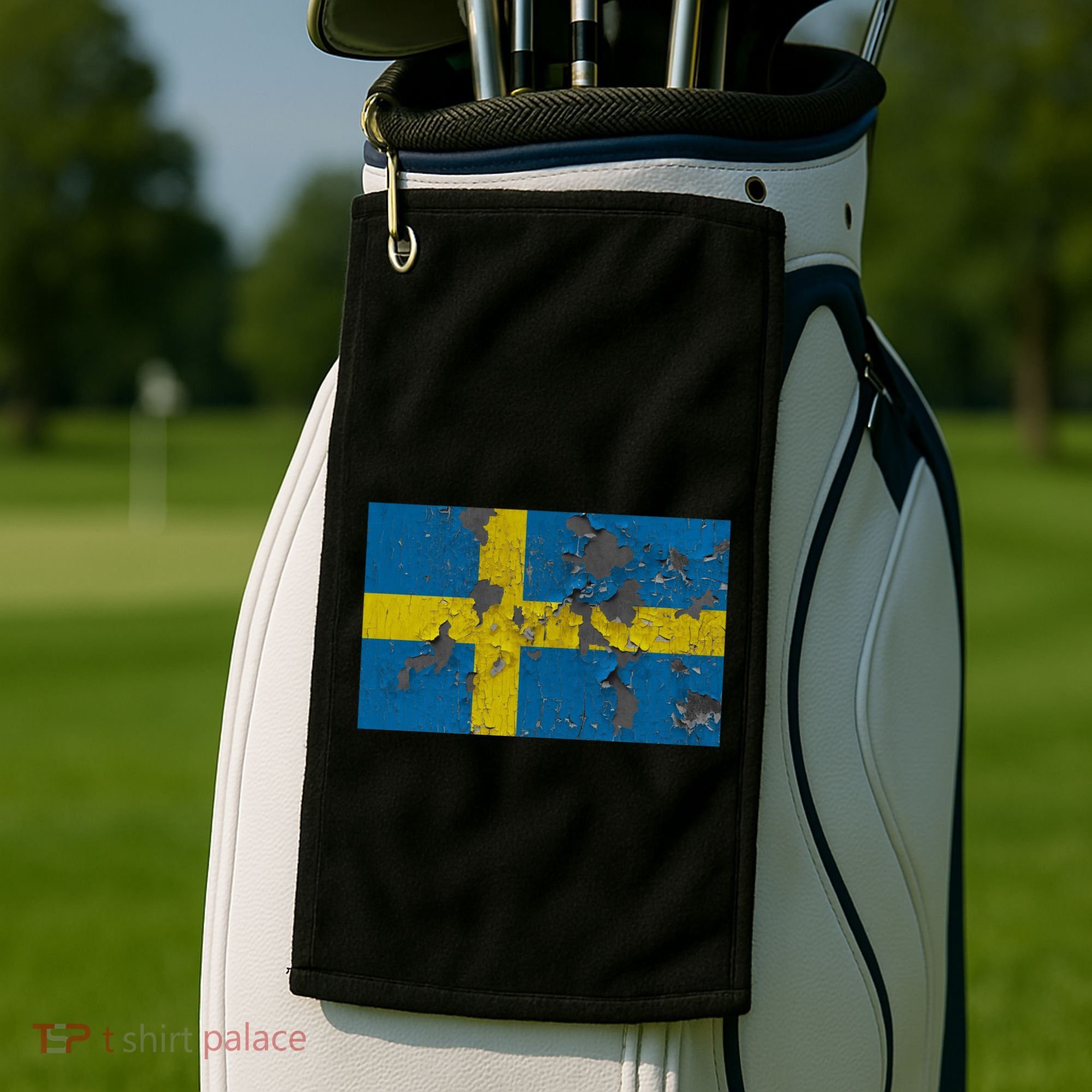 Sweden Stone Flag Golf Towel