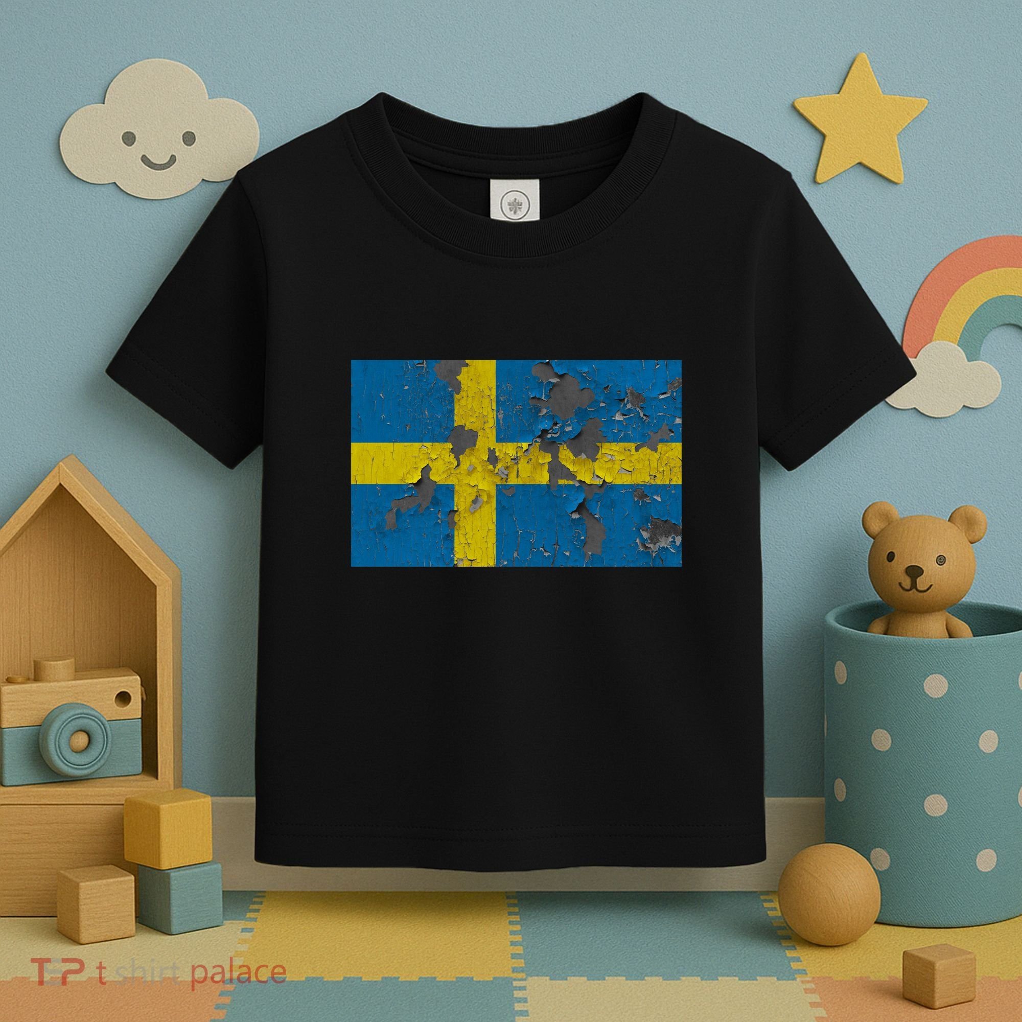 Sweden Stone Flag Toddler T-Shirt