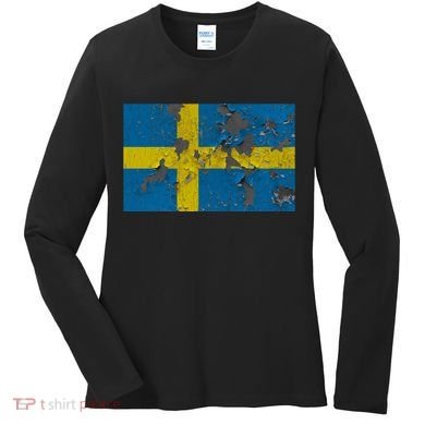 Sweden Stone Flag Women's Long Sleeve Shirt