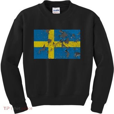 Sweden Stone Flag Kids Sweatshirt