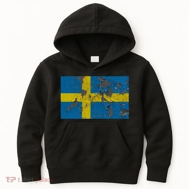 Sweden Stone Flag Kids Hoodie