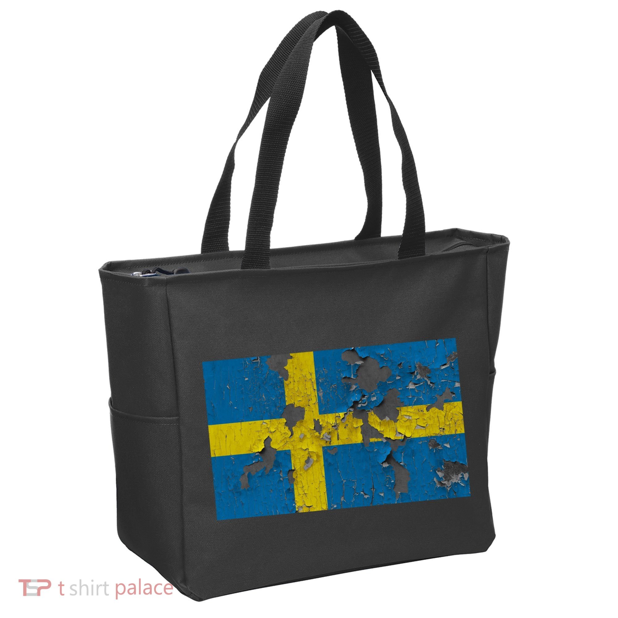 Sweden Stone Flag Tote Bag