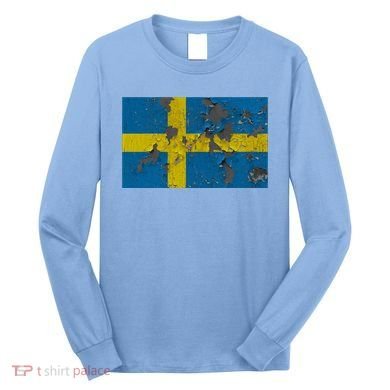 Sweden Stone Flag Long Sleeve Shirt
