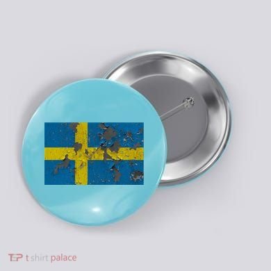 Sweden Stone Flag Button