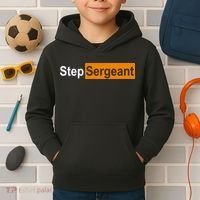 Step Sergeant Funny Military Kids Hoodie thumb 2