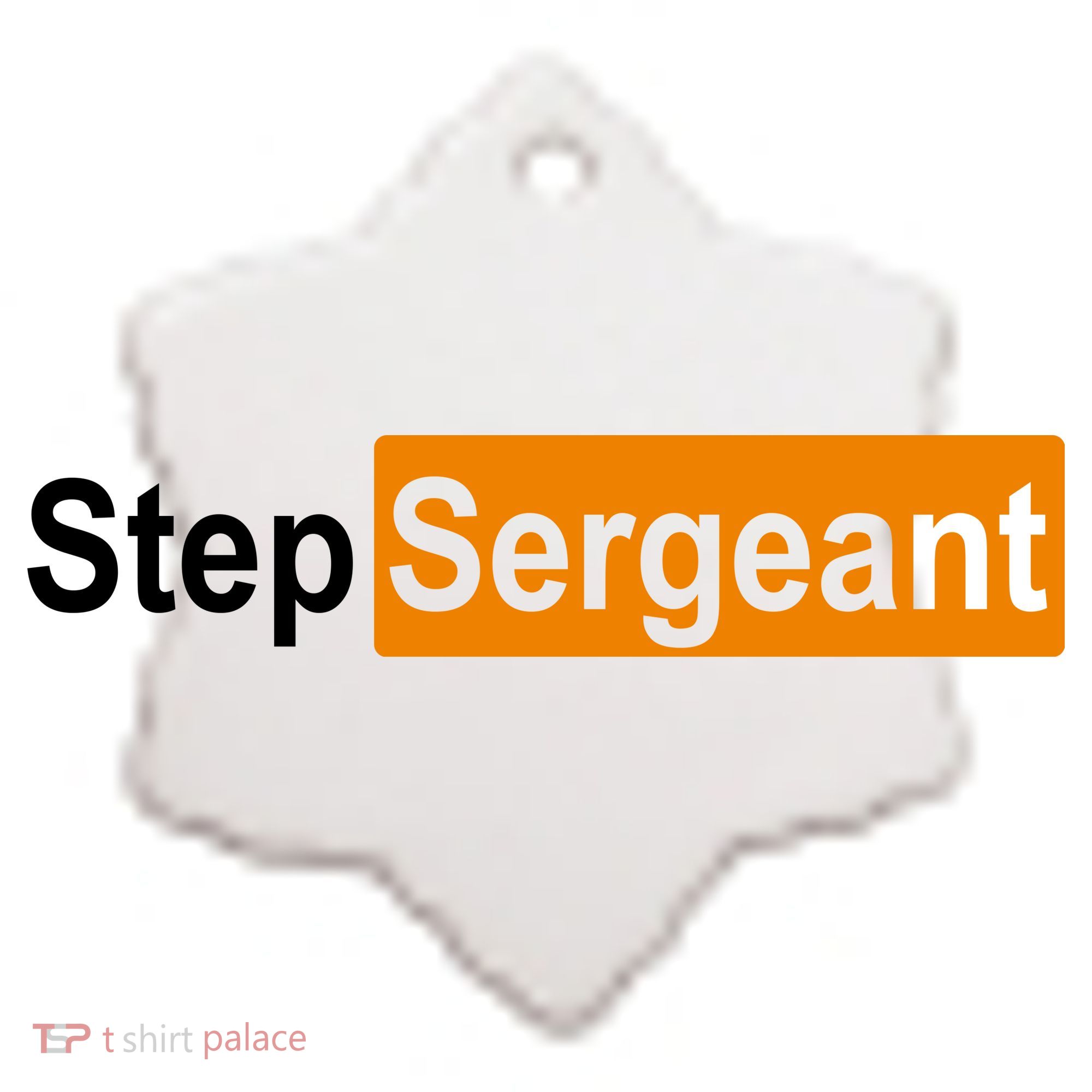 Step Sergeant Funny Military Ceramic Ornament