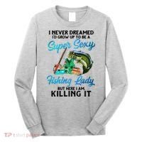 Super Sexy Fishing Lady Fish Lover Long Sleeve Shirt thumb 0