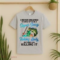 Super Sexy Fishing Lady Fish Lover T-Shirt thumb 2