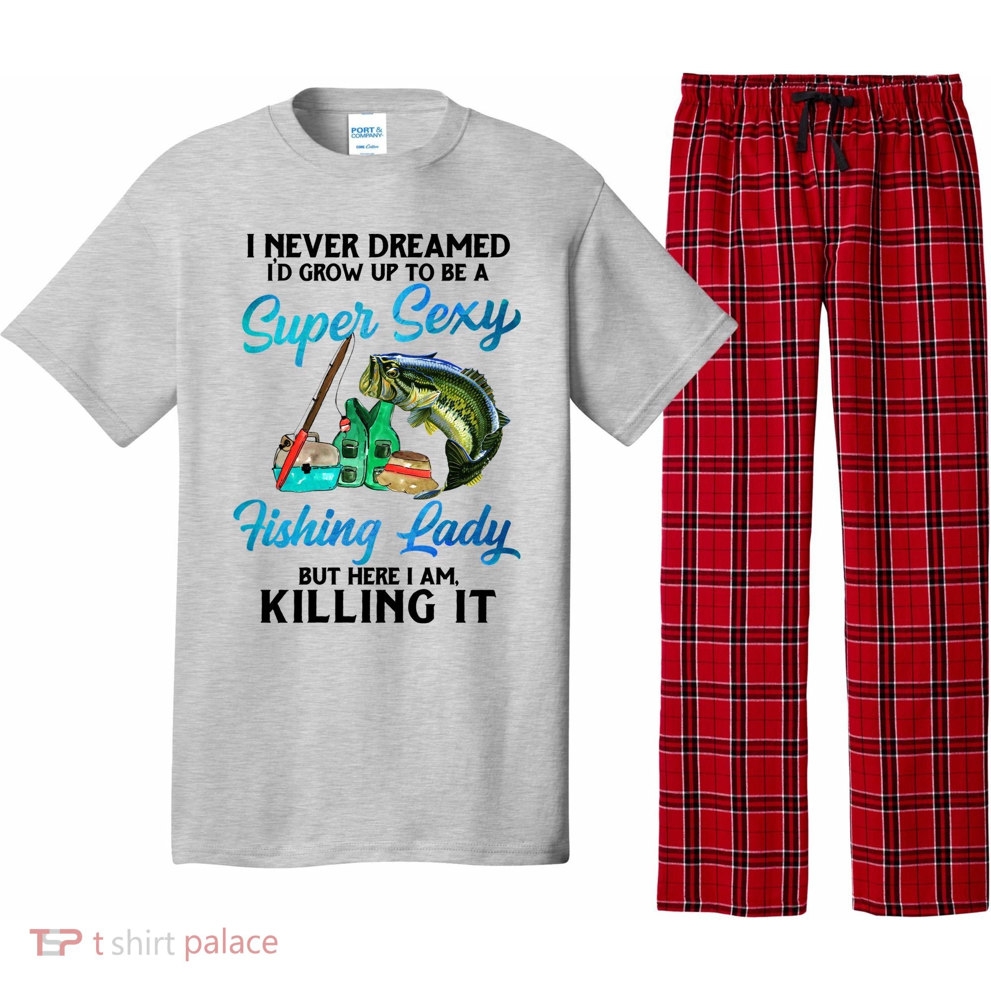 Super Sexy Fishing Lady Fish Lover Pajama Set