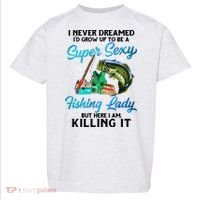 Super Sexy Fishing Lady Fish Lover Toddler T-Shirt thumb 0