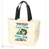 Super Sexy Fishing Lady Fish Lover Tote Bag thumb 3