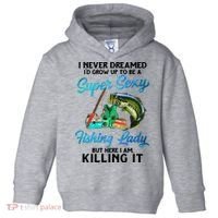 Super Sexy Fishing Lady Fish Lover Toddler Hoodie thumb 0