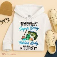 Super Sexy Fishing Lady Fish Lover Hoodie thumb 4