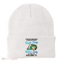 Super Sexy Fishing Lady Fish Lover Beanie thumb 0