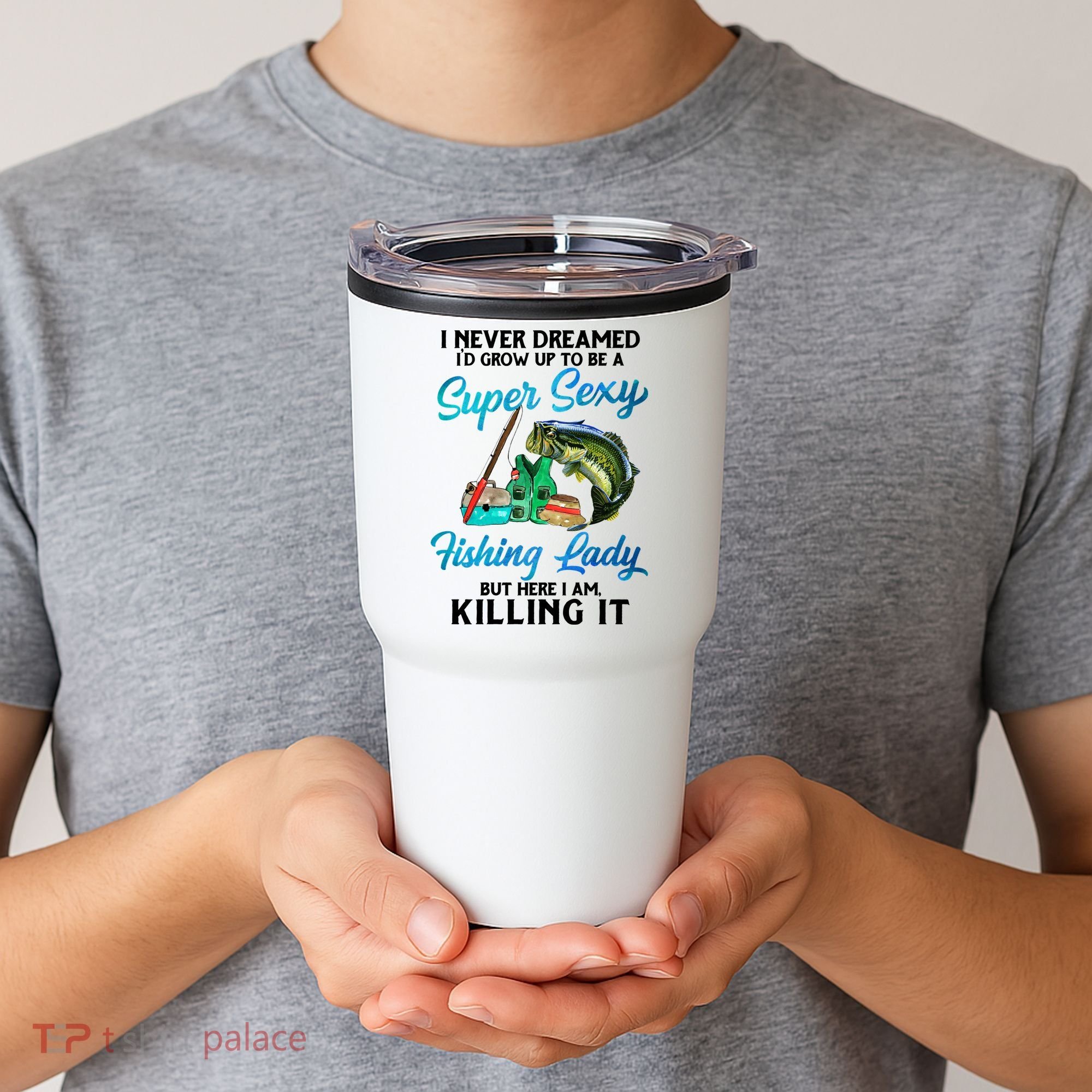 Super Sexy Fishing Lady Fish Lover Tumbler