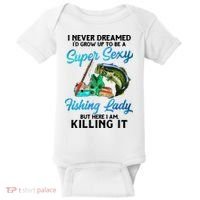 Super Sexy Fishing Lady Fish Lover Baby Bodysuit thumb 0