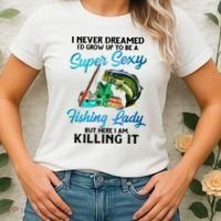 Super Sexy Fishing Lady Fish Lover Women's T-Shirt thumb 2