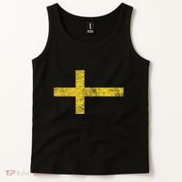SWEDEN SWEDISH FLAG SVENSKA SVERIGE NORDIC CROSS Tank Top thumb 2