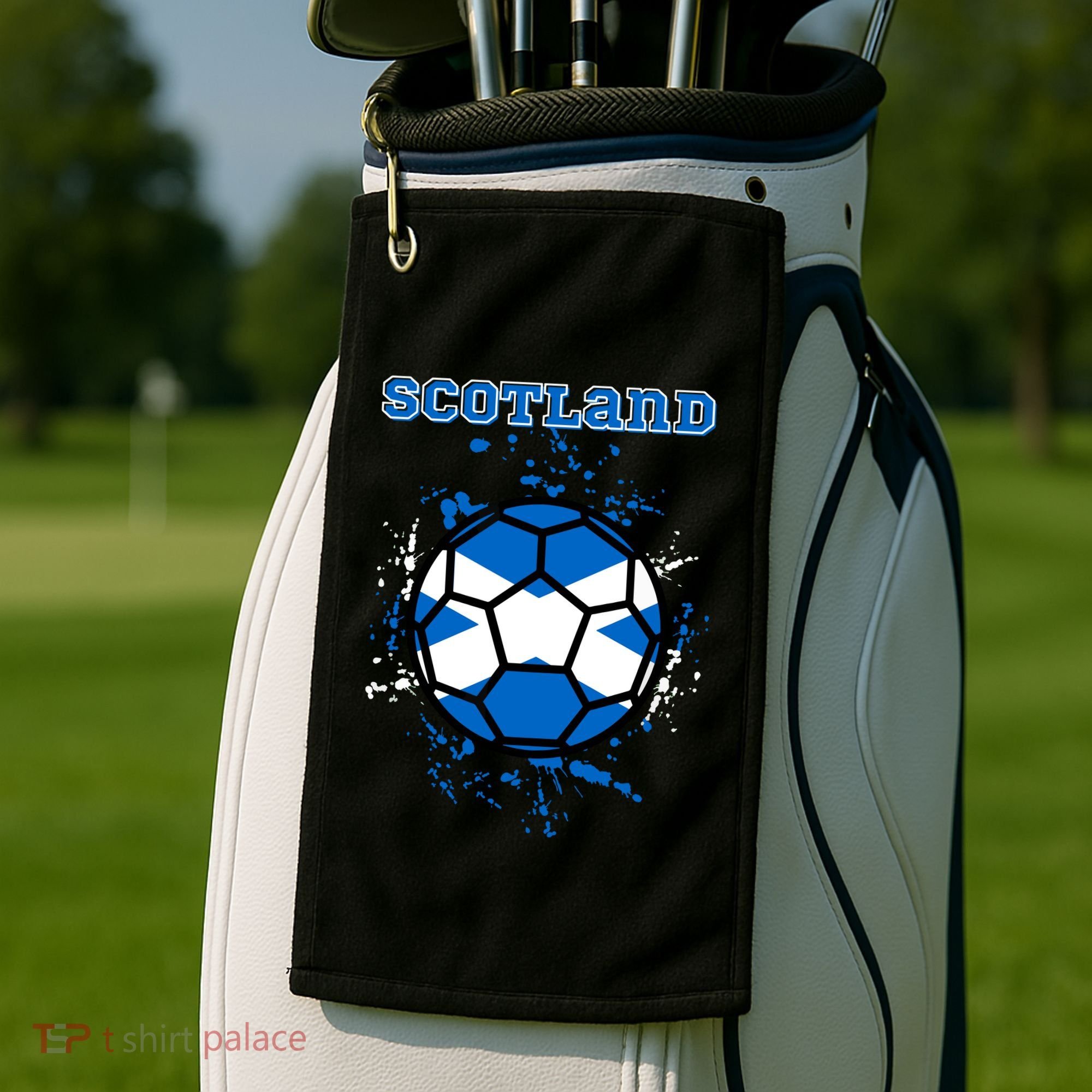 Soccer Scotland Funny Golf Towel
