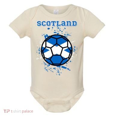 Soccer Scotland Funny Baby Bodysuit
