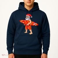 Surfing Santa For Hawaiian Surf Christmas Hoodie thumb 2