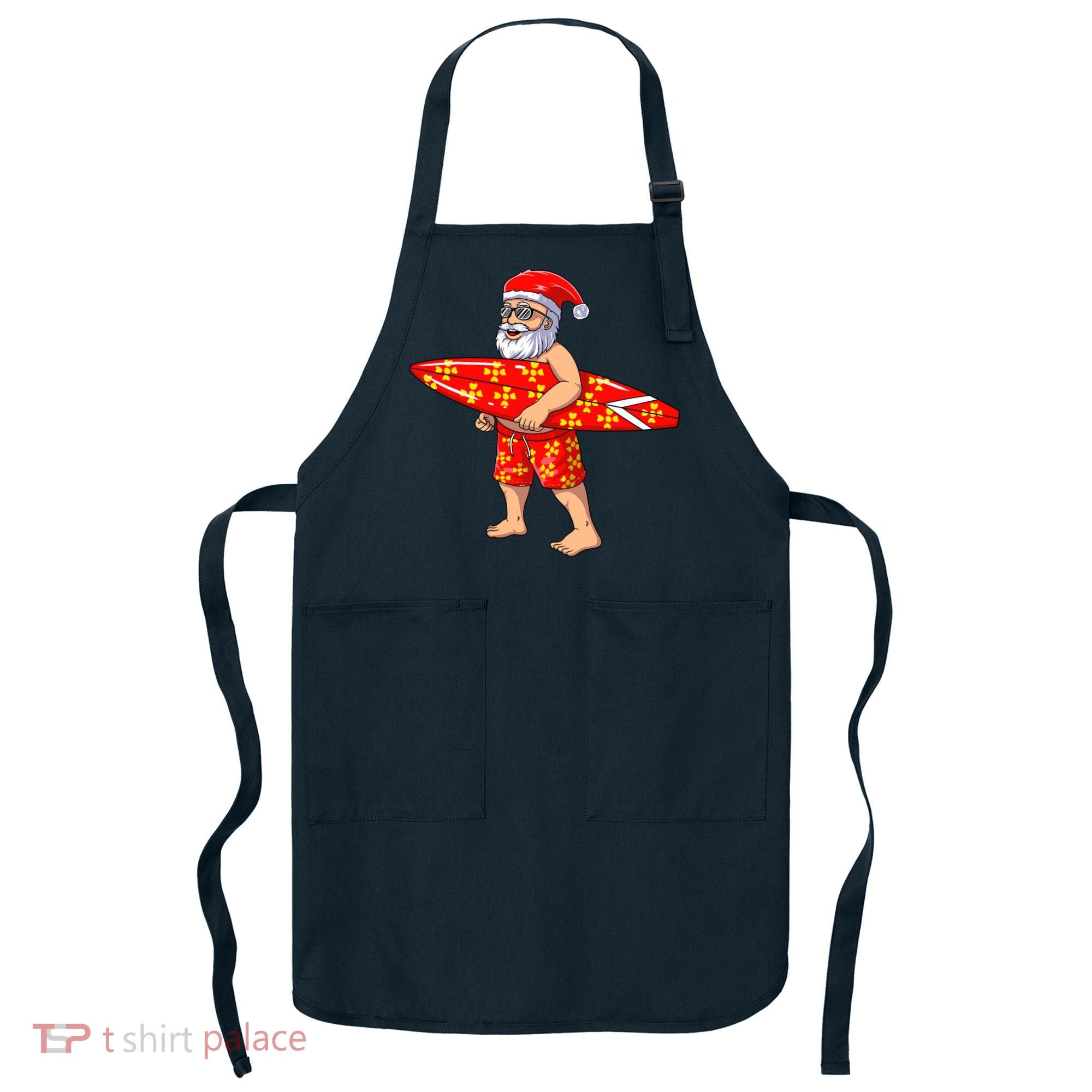 Surfing Santa For Hawaiian Surf Christmas Apron