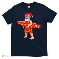 Surfing Santa For Hawaiian Surf Christmas T-Shirt thumb 0