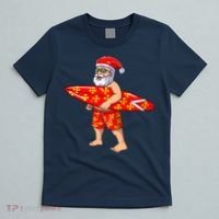 Surfing Santa For Hawaiian Surf Christmas T-Shirt thumb 5